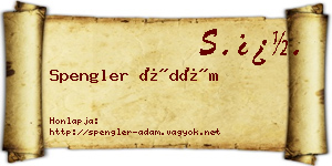 Spengler Ádám névjegykártya