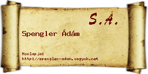Spengler Ádám névjegykártya